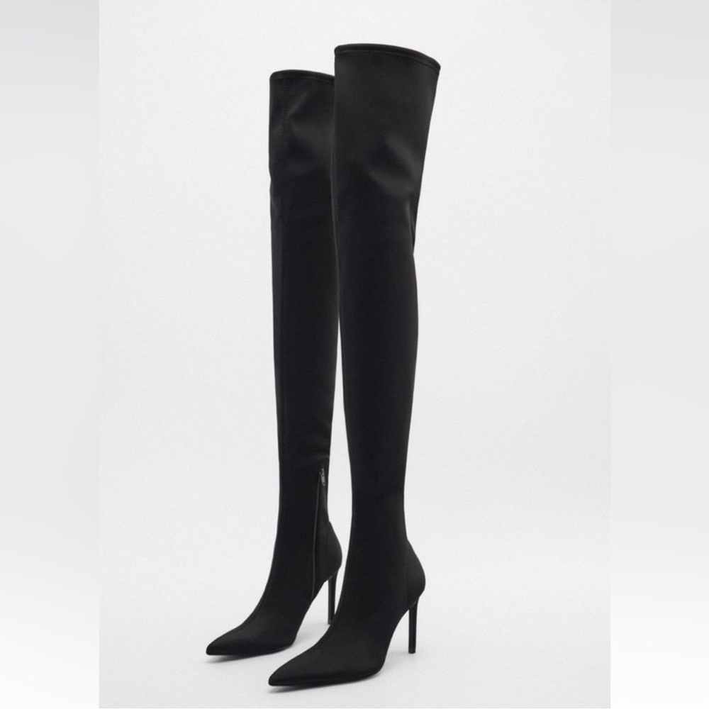 Zara Over the Knee black Boots